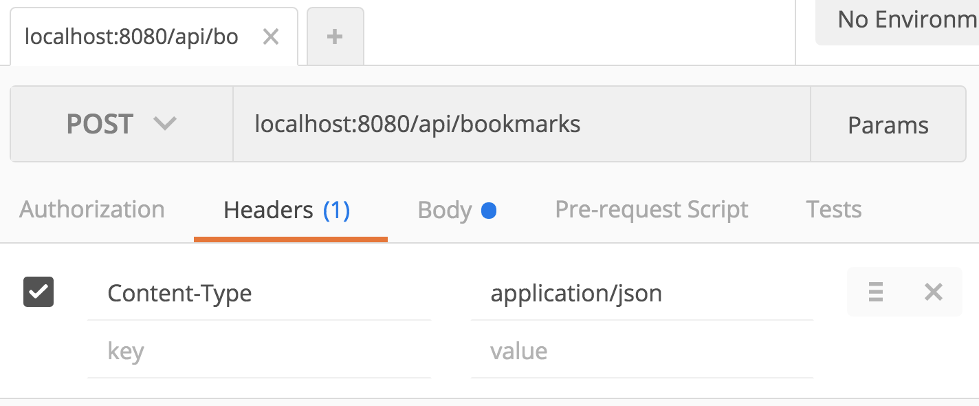 Postman POST header config